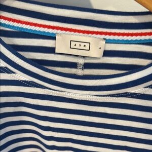 AYR Blue and White Striped Top